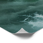 Belle Poster de natation de Dragon Vert et Blanc (Coin)