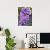Belle Poster du Jardin Fleur Iris Lilac violet (Bureau à domicile)