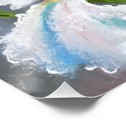 Belle Poster Fleurs Iris Blanches (Coin)