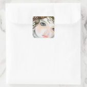 Belle Poupée Face Couronne autocollant (Sac)