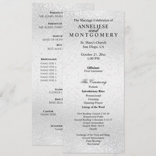 Belle Programme Pailleté Blanc (Devant / Derrière)