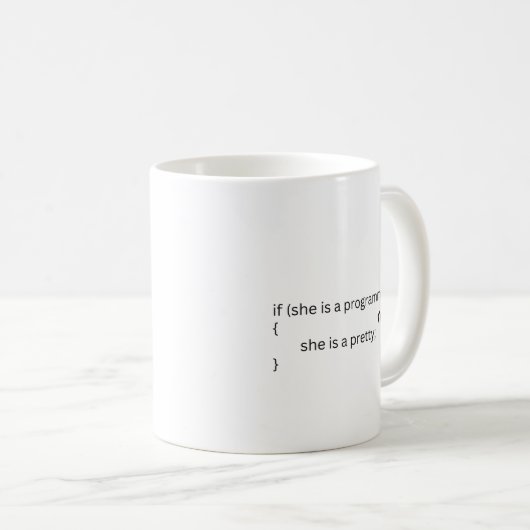Belle Programmer Girl, Coding Conçu mug (Devant droit)