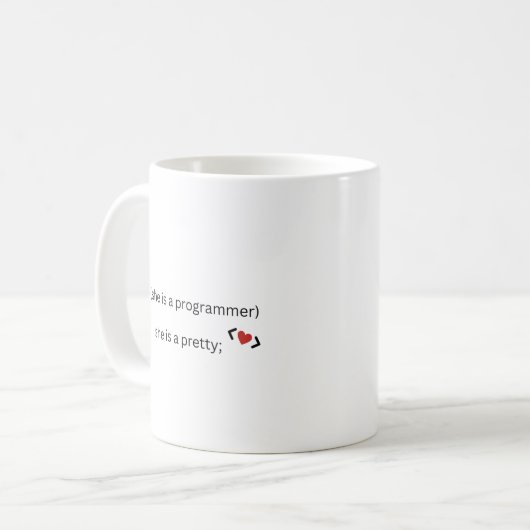 Belle Programmer Girl, Coding Conçu mug (Devant gauche)