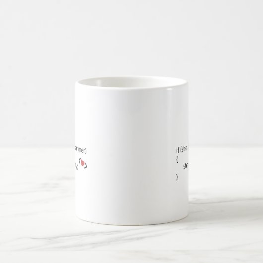 Belle Programmer Girl, Coding Conçu mug (Centre)