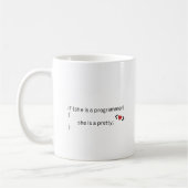 Belle Programmer Girl, Coding Conçu mug (Gauche)