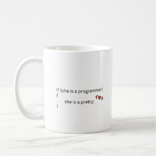 Belle Programmer Girl, Coding Conçu mug