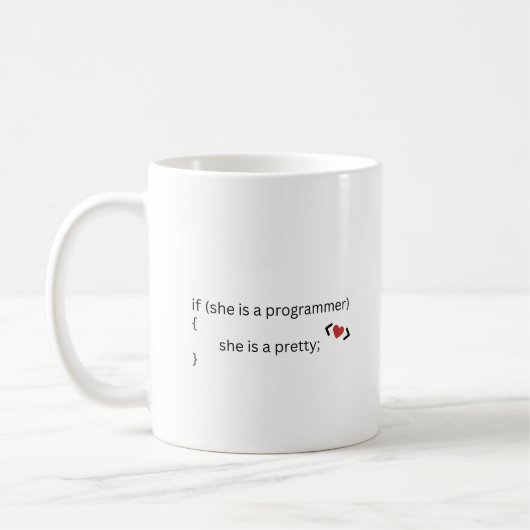 Belle Programmer Girl, Coding Conçu mug (Gauche)
