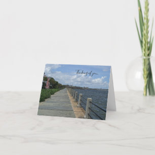Belle Promenade en Bord de Mer Carte Pensant à Toi