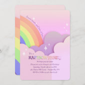 Belle Rainbow Anniversaire Fête Invitation (Devant / Derrière)