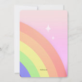 Belle Rainbow Anniversaire Fête Invitation (Dos)
