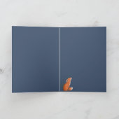 Belle Renard dans le pré de printemps Carte d'anni (Intérieur)