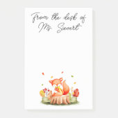 Belle Renard d'automne Post-it Notes (Devant)