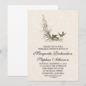 belle répétition vintage invitation à dîner (Devant / Derrière)