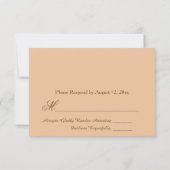 Belle réponse beige RSVP (Dos)