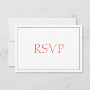 Belle réponse corail et blanc RSVP
