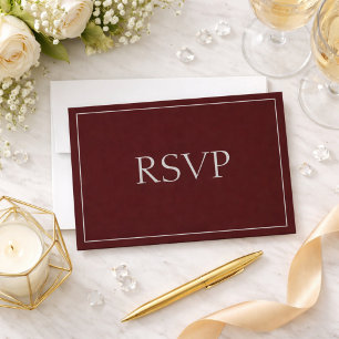 Belle réponse violet foncé RSVP