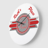 Belle Restauration Retro Style Restauraunt Horloge (Angle)