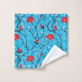 Belle romantique Fille rouge floral (Gant de toilette)
