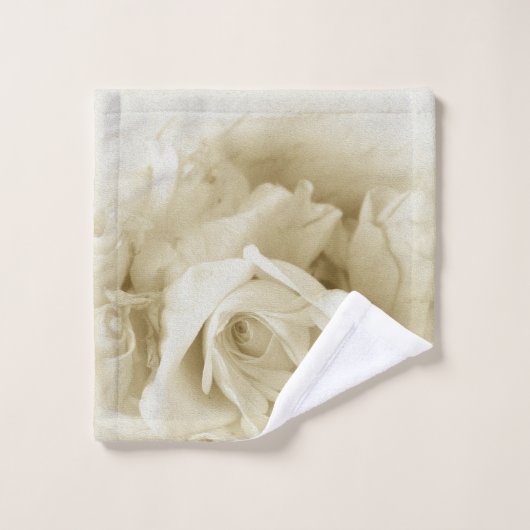 Belle rose blanche (Gant de toilette)