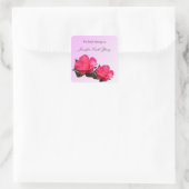 belle rose camellia fleurs livre autocollant (Sac)