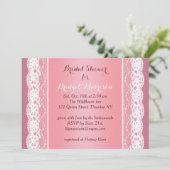 Belle Rose Gold Bridal Shower Invitation (Debout devant)