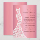 Belle Rose Gold Bridal Shower Invitation (Devant / Derrière)