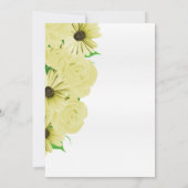 Belle Rose Jaune & Fête de mariage Invitations (Dos)