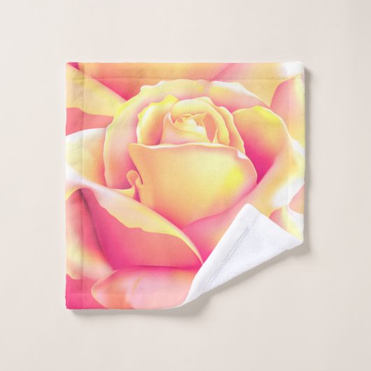 Belle rose jaune Peachy (Gant de toilette)