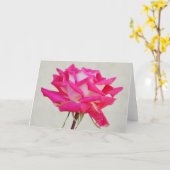 Belle rose rose en fleur Carte de notes d'art (Fleur jaune)