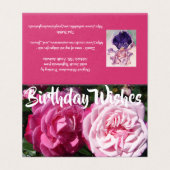 Belle Rose Rose Rose Love Anniversaire Carte de vo (Outside Unfolded)