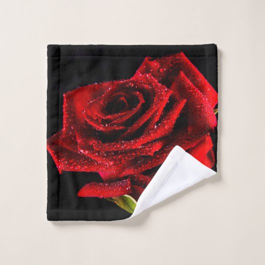 Belle rose rouge (Gant de toilette)