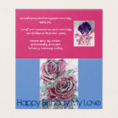 Belle Rose Rouge Peinture Amour Carte Anniversaire (Outside Unfolded)