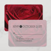 Belle Rose Rouge Romantique RSVP (Devant / Derrière)