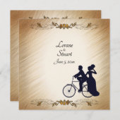 Belle Rustique Bicyclette Mariage thème Invitation (Devant / Derrière)