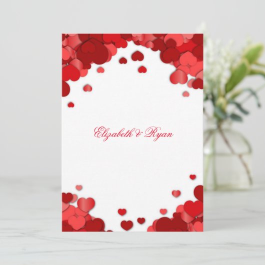 Belle, Saint Valentin, Faire-part de mariage (Debout devant)