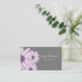 Belle salade de lavande sur Carte de visite gris (Debout devant)