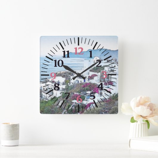 Belle Santorin, horloge Grèce (Maison)