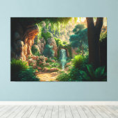Belle Scène de Cascade Impression sur Toile (Insitu (Plancher de Bois))