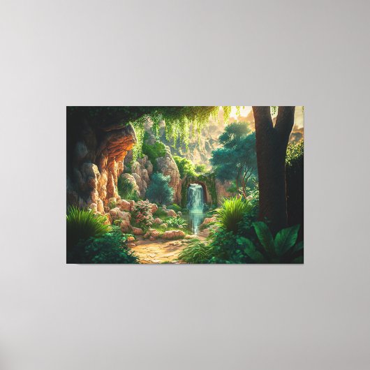Belle Scène de Cascade Impression sur Toile (Recto)
