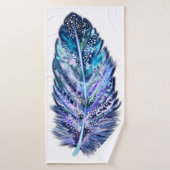 Belle serviette de bain en plumes Couleurs personn (Serviette de bain)
