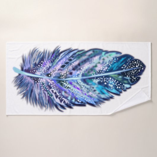 Belle serviette de bain en plumes Couleurs personn (Serviette de bain)