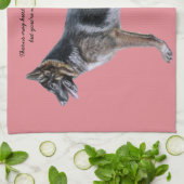 Belle serviette de berger allemand avec le poème (Plié)