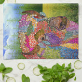 Belle serviette de cuisine Buffalo American Bison (Plié)