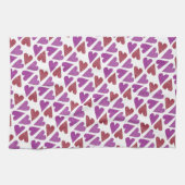 Belle serviette de cuisine de coeurs (Horizontal)