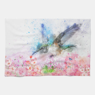 Belle Serviette de cuisine Florale Colibri