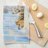 Belle serviette de cuisine grecque (Quart Plié)