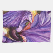 Belle Serviette De Cuisine Peinture Iris Violet (Horizontal)