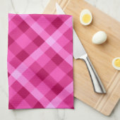 Belle Serviette de cuisine Pink Magenta Plaid (Quart Plié)
