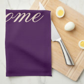Belle serviette de cuisine violette (Quart Plié)