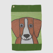 Belle serviette de golf Beagle (Devant)